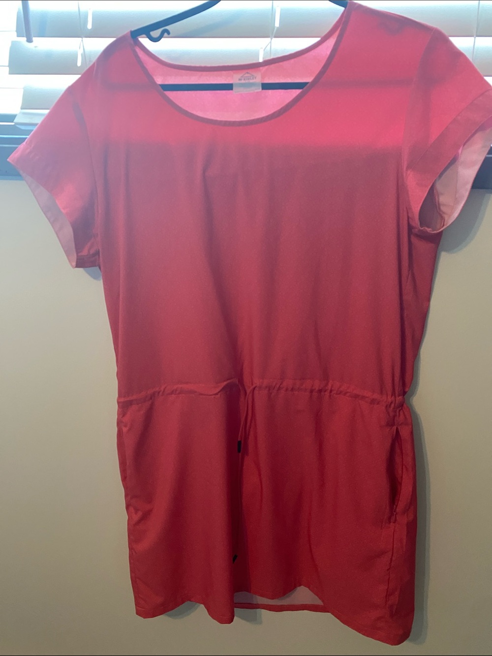 Mckinley Coral Pink Women's Drawstring Dress